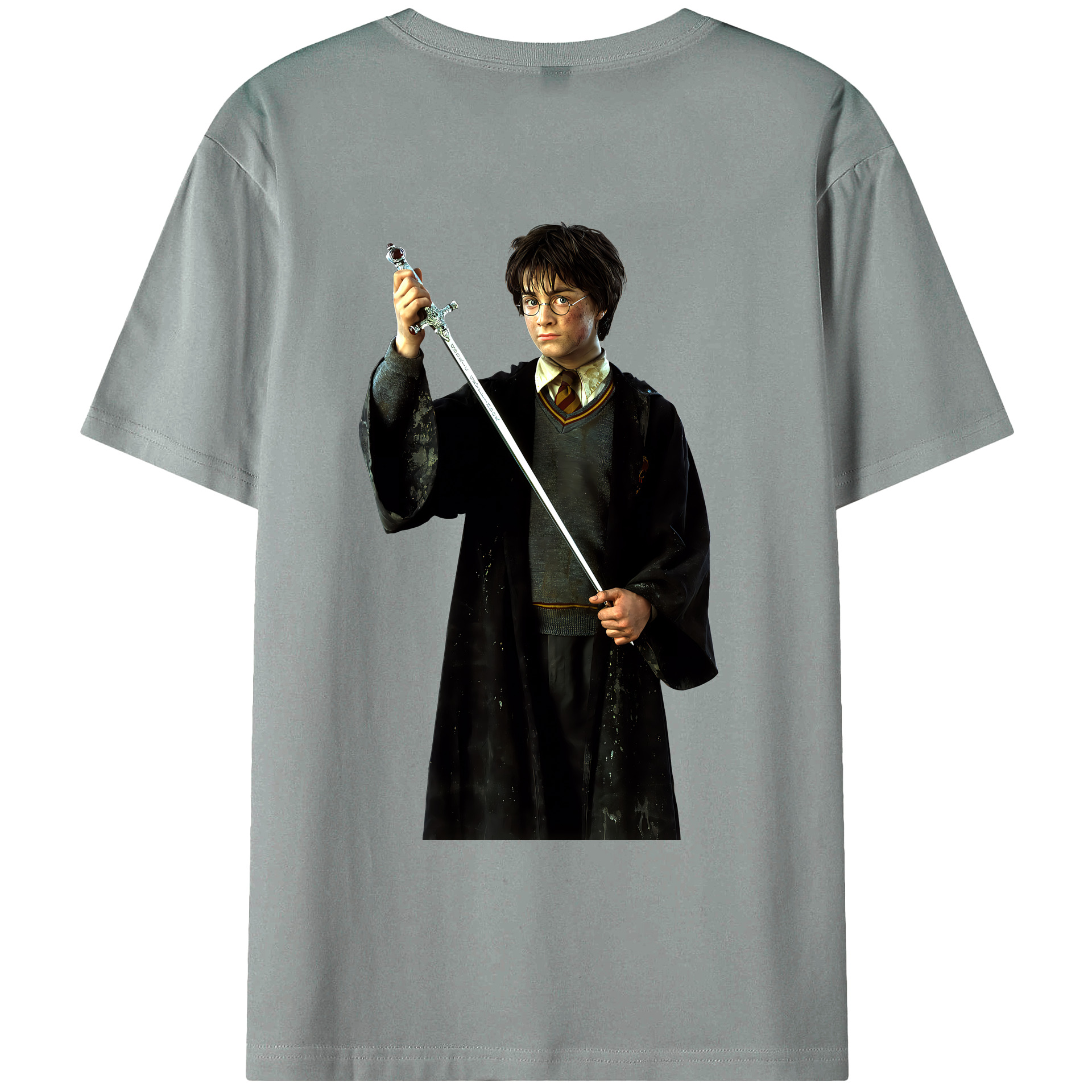 （画像用） Harry Potter ハリー・ポッターシリーズ 綿100％ メンズ半袖Tシャツ（バックプリント） 通気性